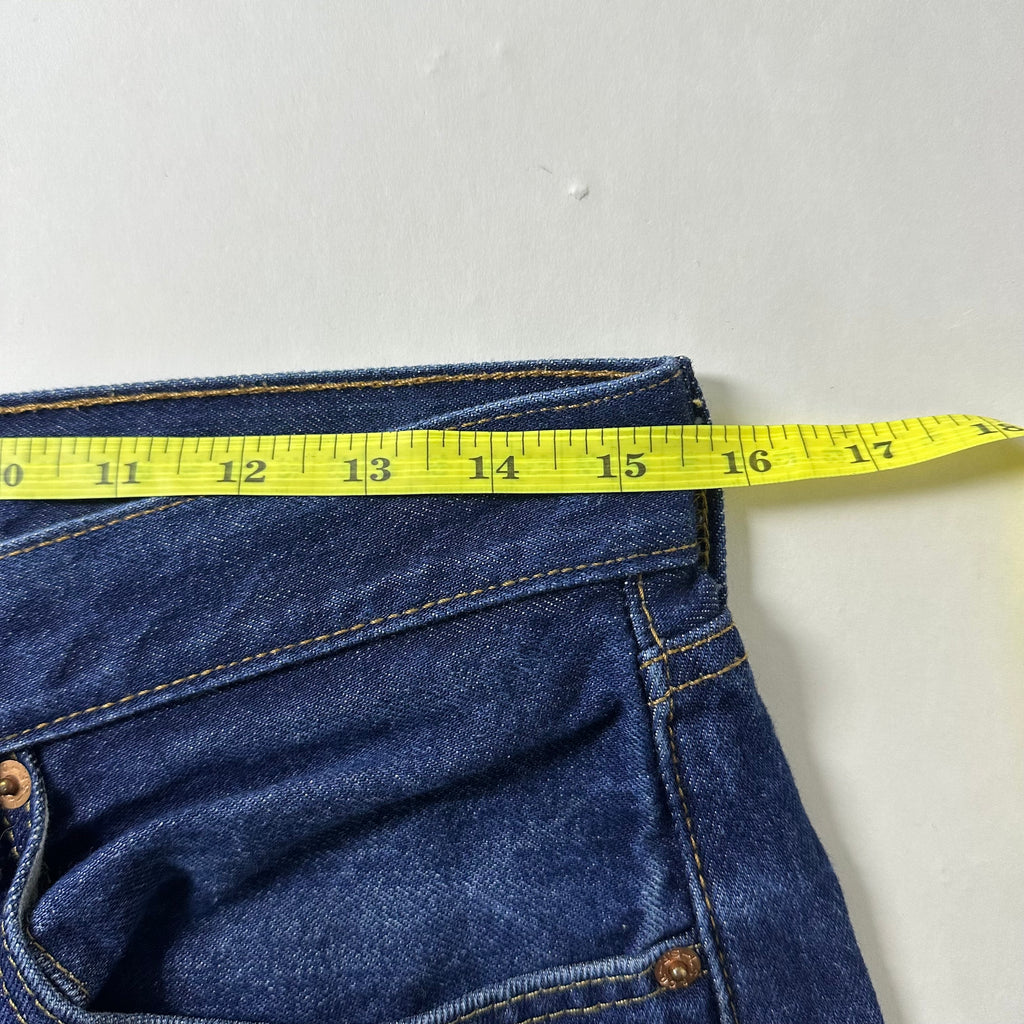 Levi’s 501 Original Fit Jeans Extended Patch in Classic Indigo Dark Wash STF (Size 32)