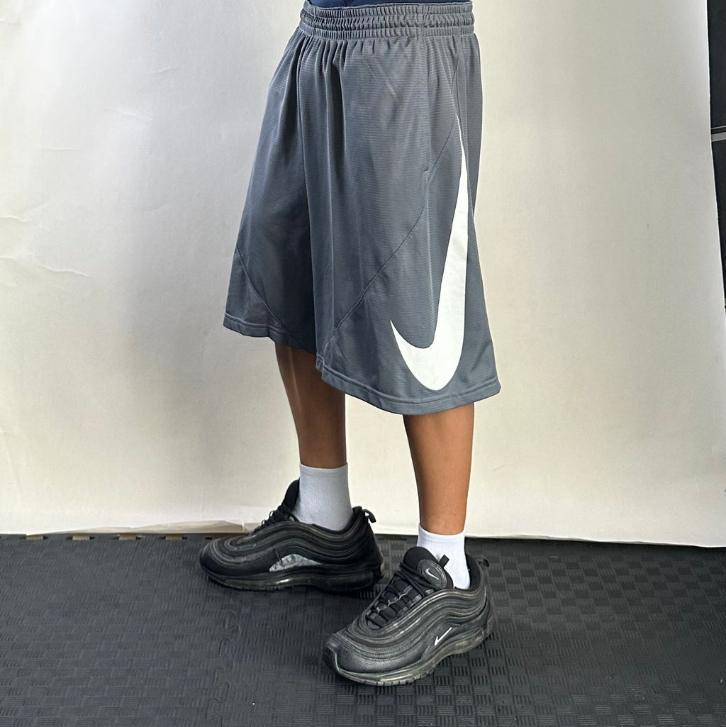 NIKE Big Swoosh Dri-fit Shorts in Gray (Size 32-38)