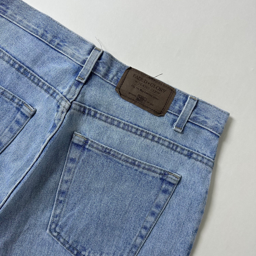 Faded Glory Denim Jorts in Light Wash Blue (Size 34)