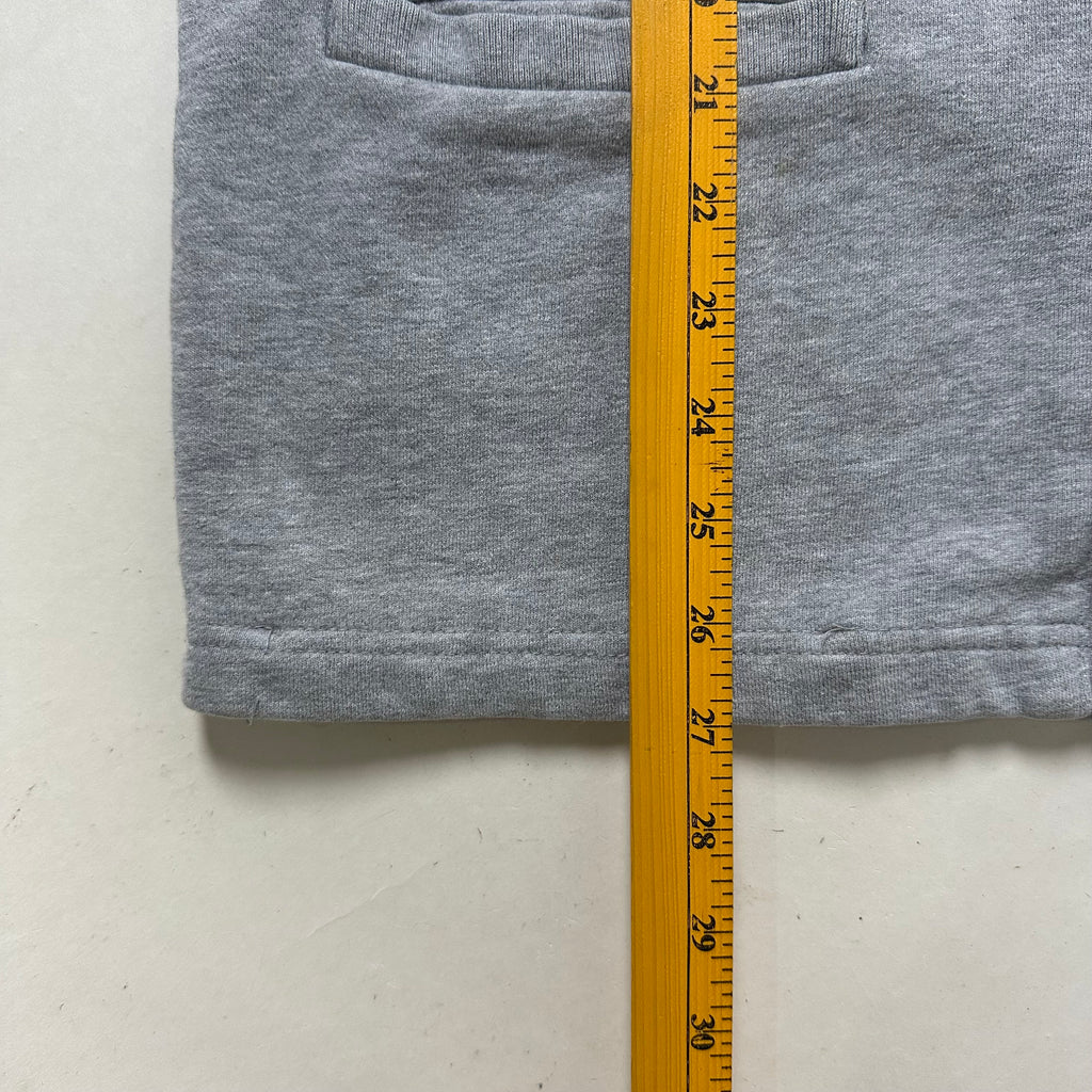 Stussy Cardigan Sweater Felt Patch Crown-topped “S” Logo in Gray (Size Medium)