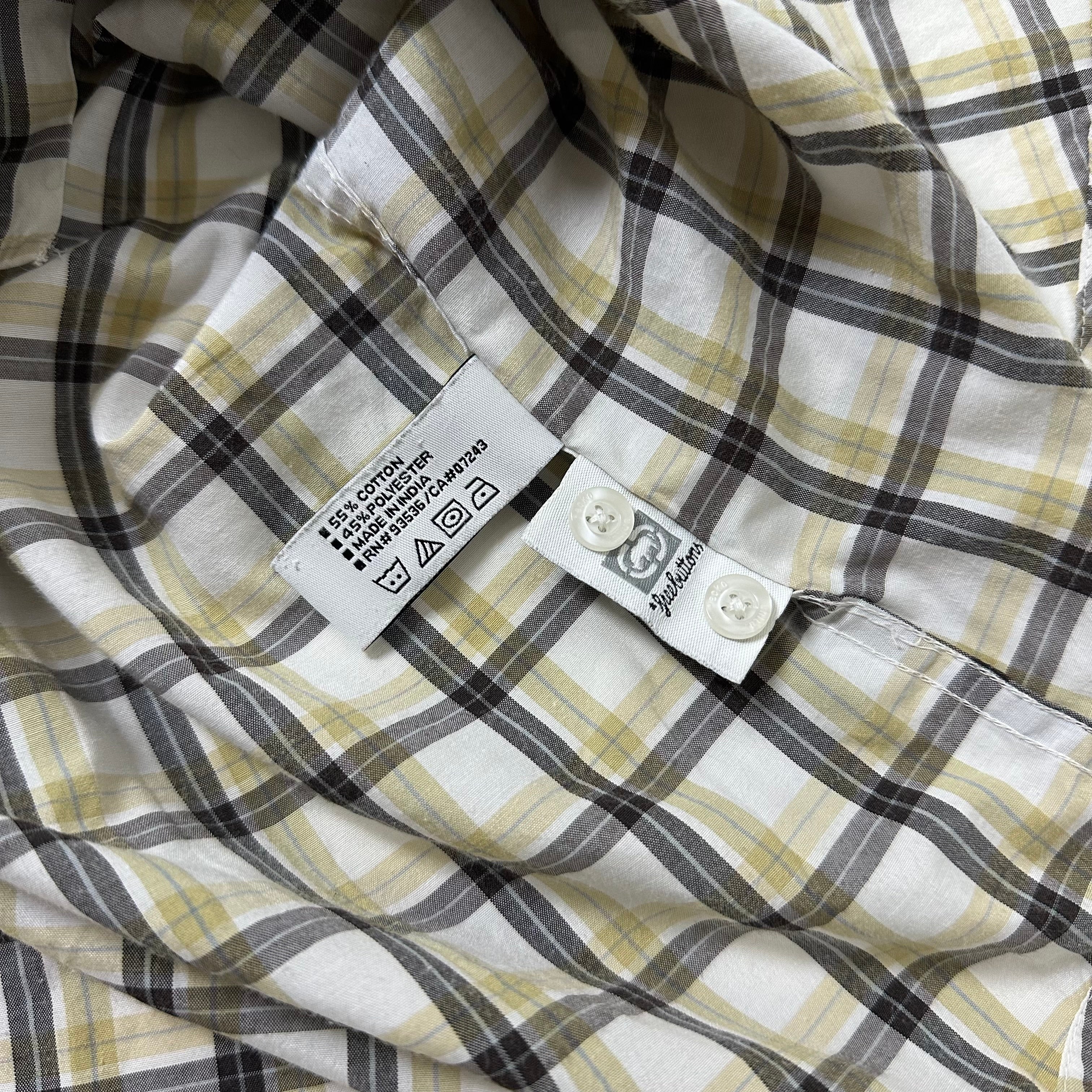 ECKO UNLTD Plaid Button-down Polo Shirt Size Small (Fits Large)