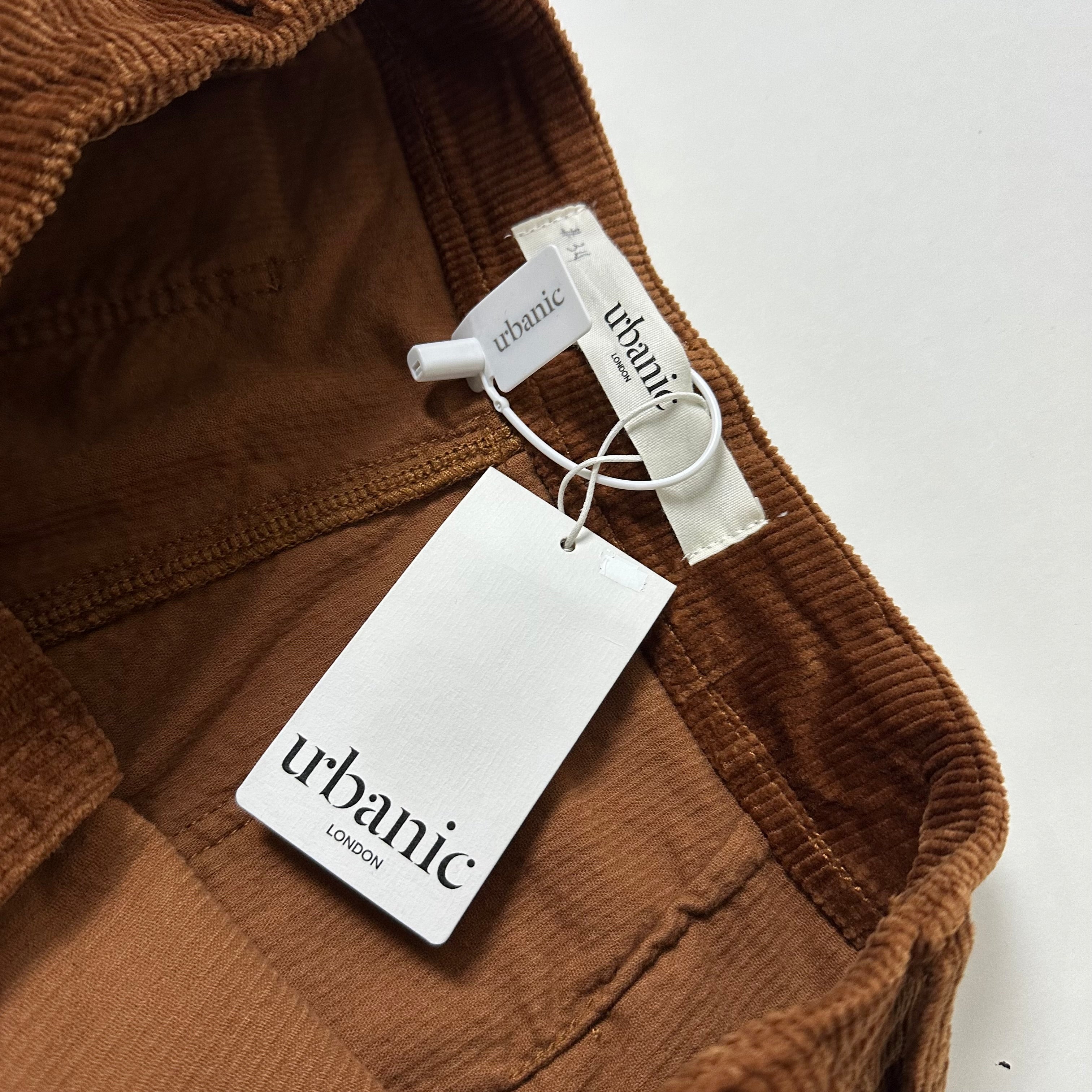 BRAND-NEW Urbanic London Lush Corduroy Carpenter Baggy Pants in Reddish Brown (Size 32-36)