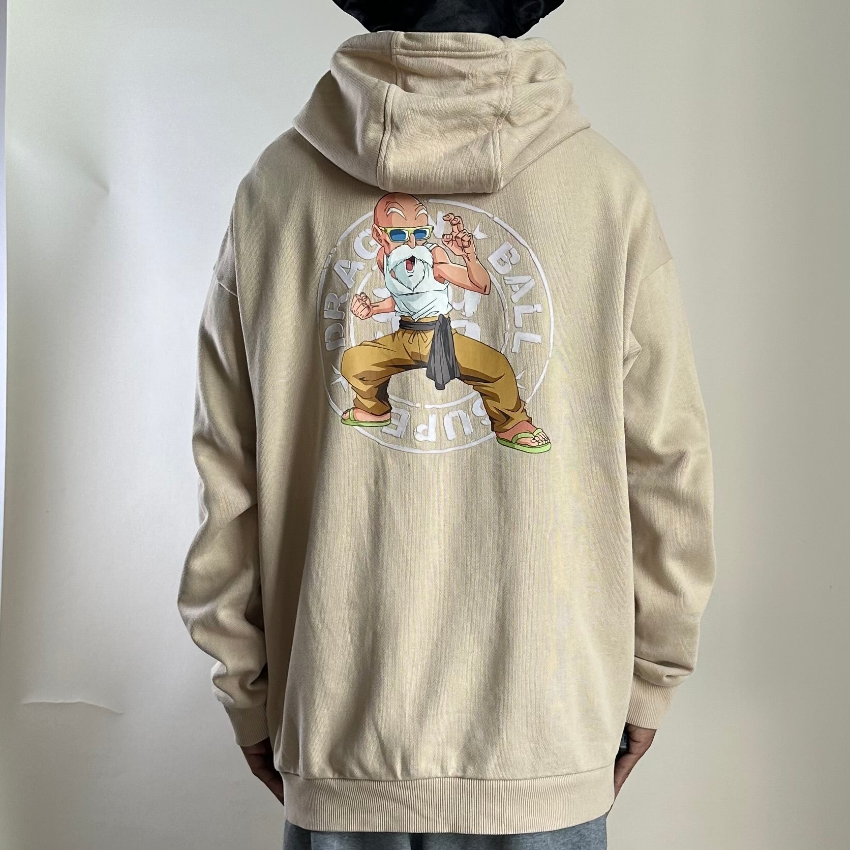 Anta x DragonBall “Master Buten” Hoodie Jacket in Beige Size 2XL (Best Fit XL)