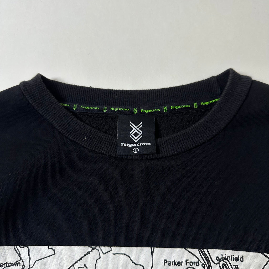 Fingercroxx Crewneck Sweatshirt in Black (Size Large)
