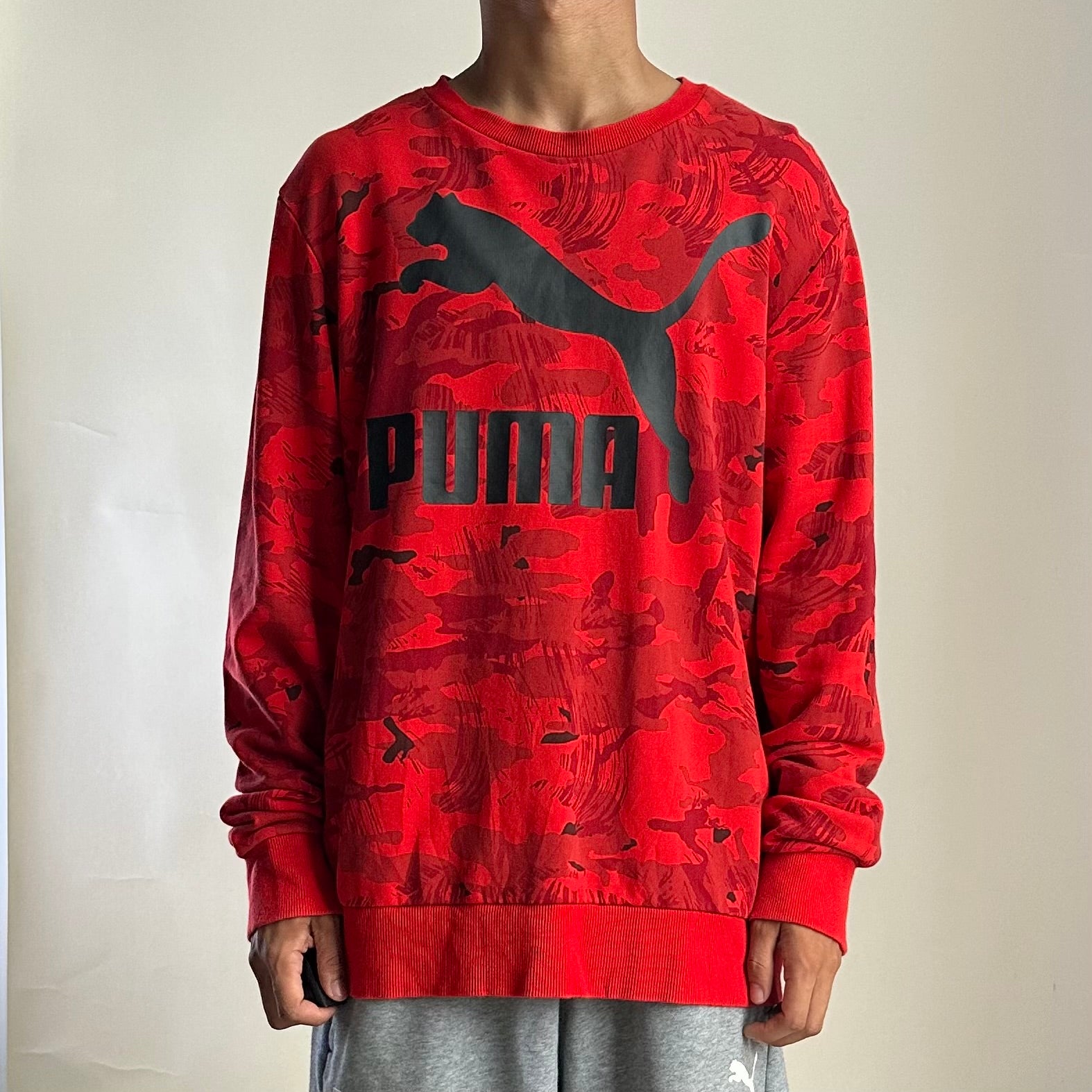 Puma Red Camo Crewneck Sweatshirt (XL Fittings)