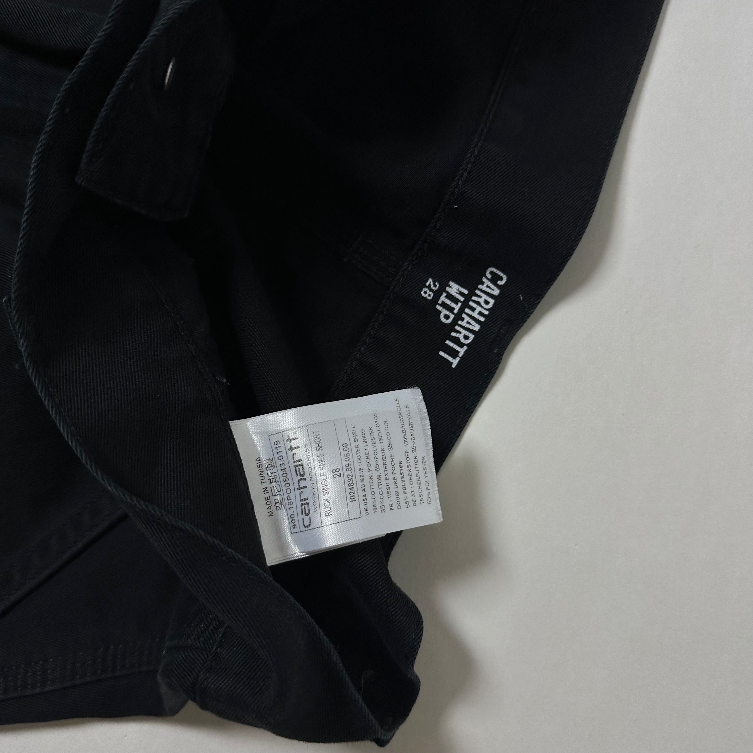 Carhartt WIP Carpenter Shorts Black (Size 28-30)