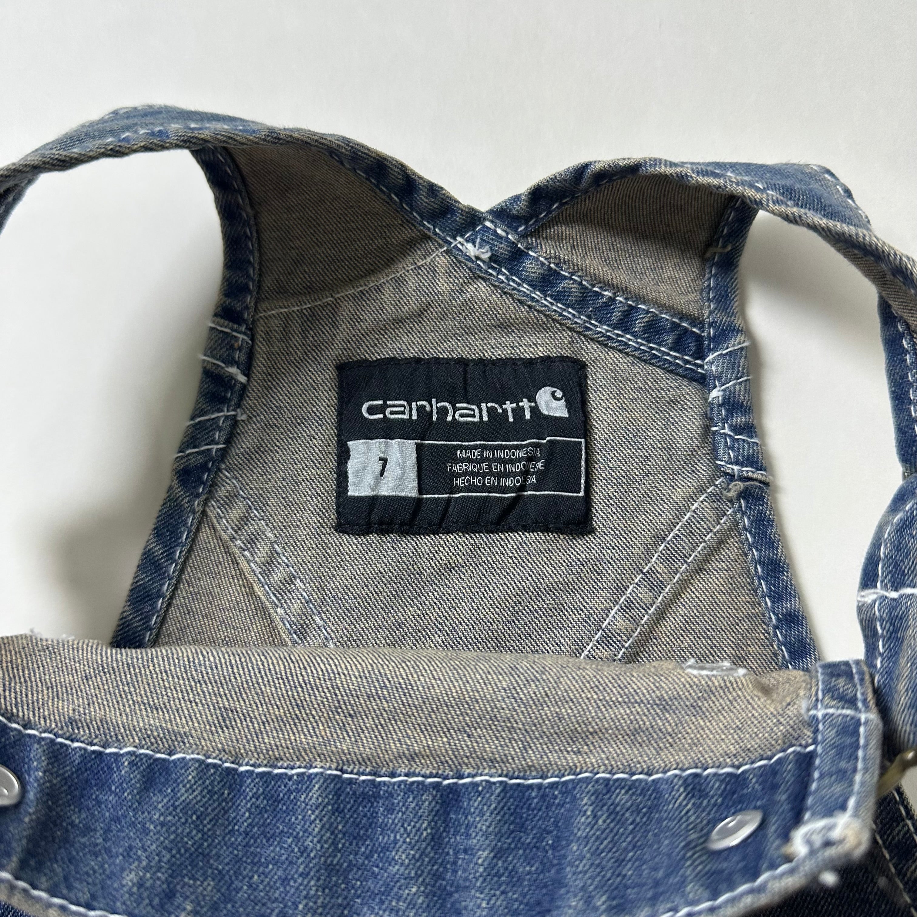 Carhartt Kids Denim Short Bib Overalls (Size 7) New with tags