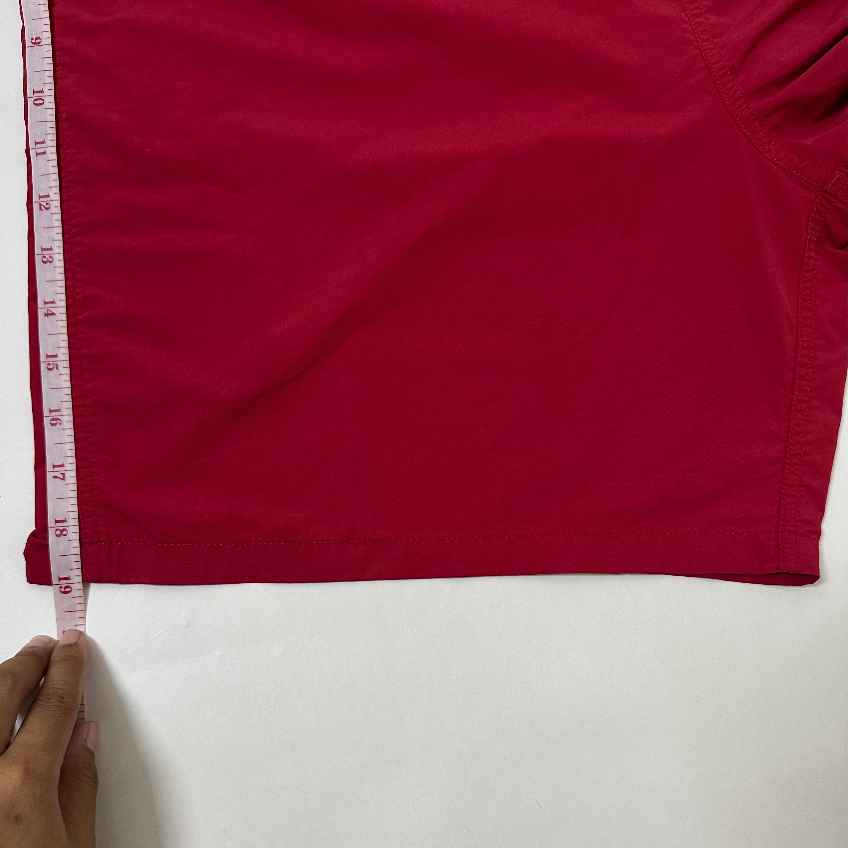 Nautica Swim Trunks Shorts Big Logo Red Dark Blue Size XL (42-46)