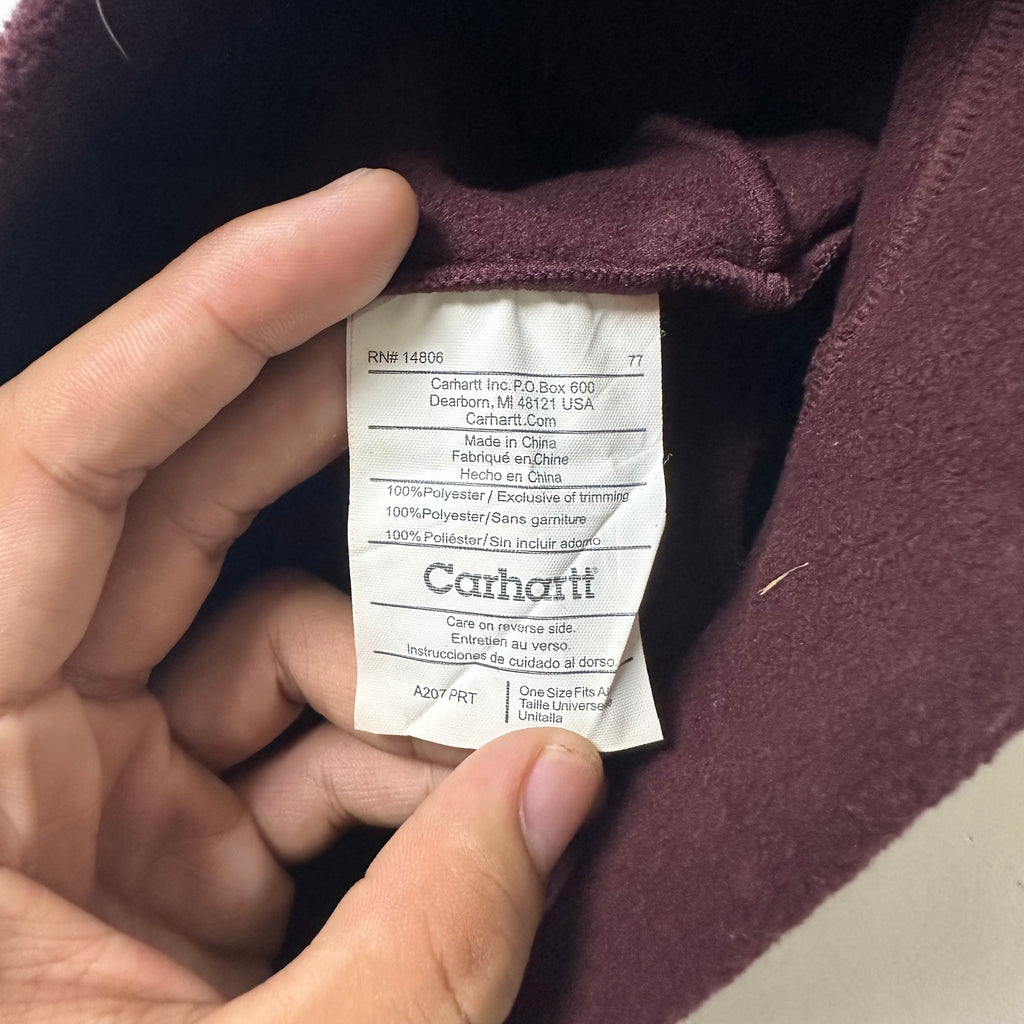 Carhartt Flecee Beanie Hat in Dark Burgundy (One Size)