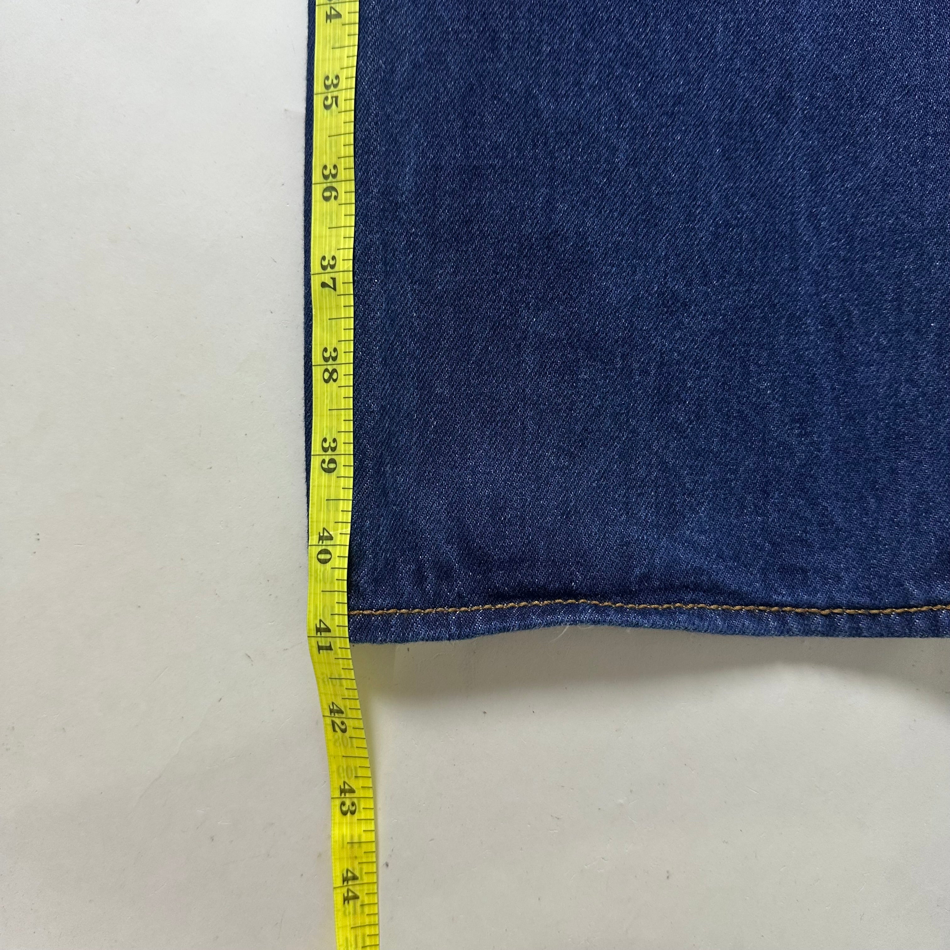 Levi’s 501 Original Fit Jeans Extended Patch in Classic Indigo Dark Wash STF (Size 34-35)