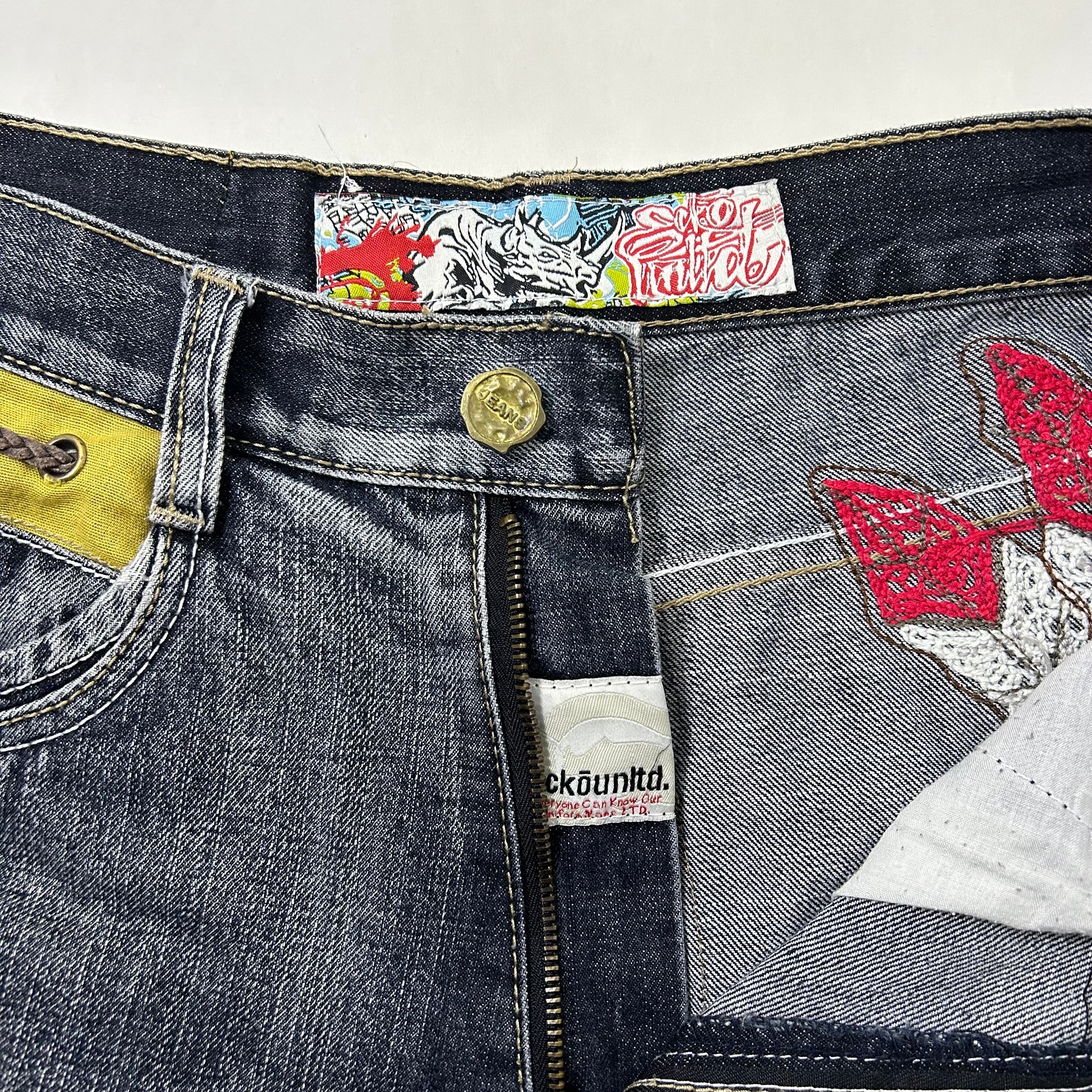 Ecko Unlimited Y2k Baggy Black Washed Jeans (Size 32) - SOLD