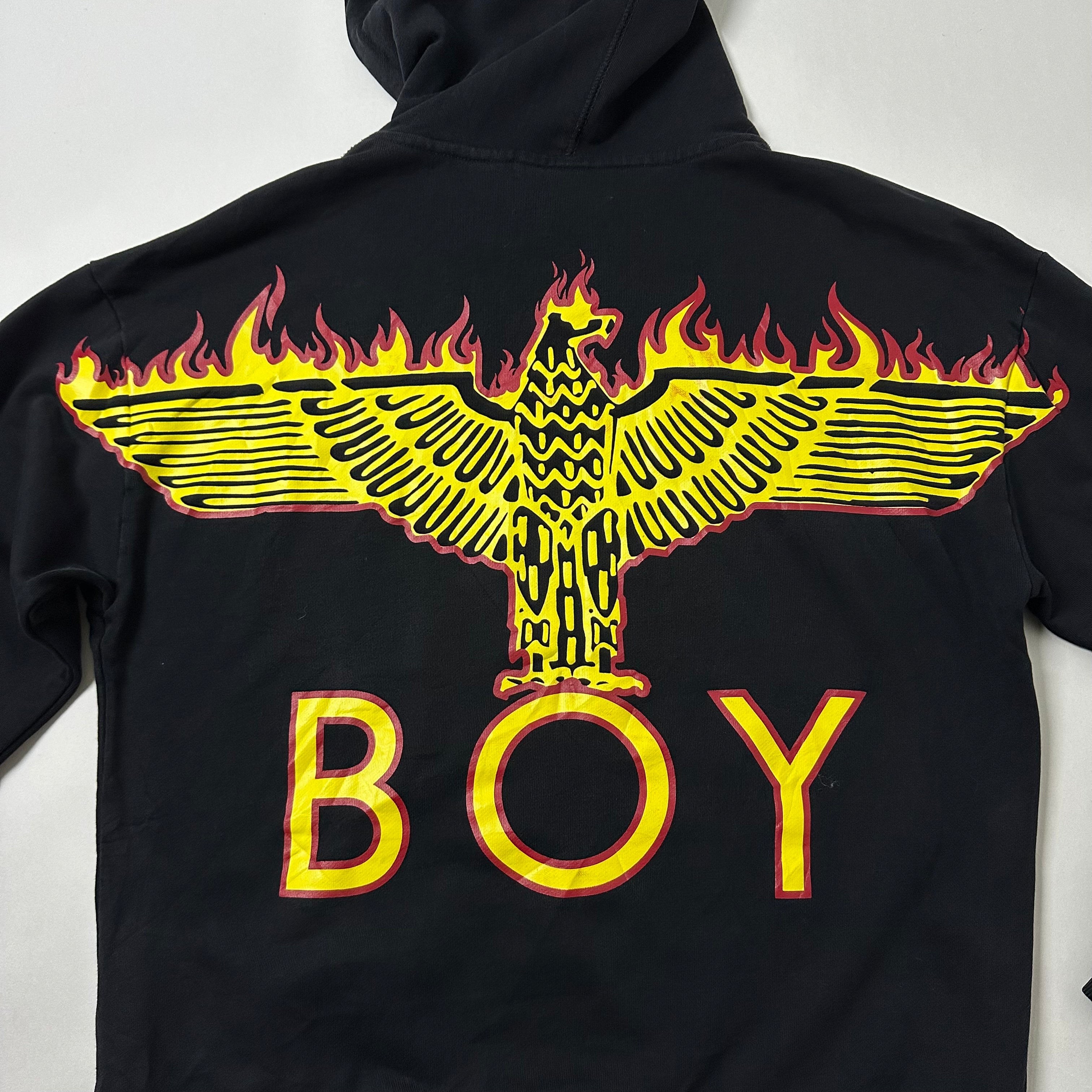 Boy London “Flames” Hoodie Jacket in Black (Size Large) OFF only