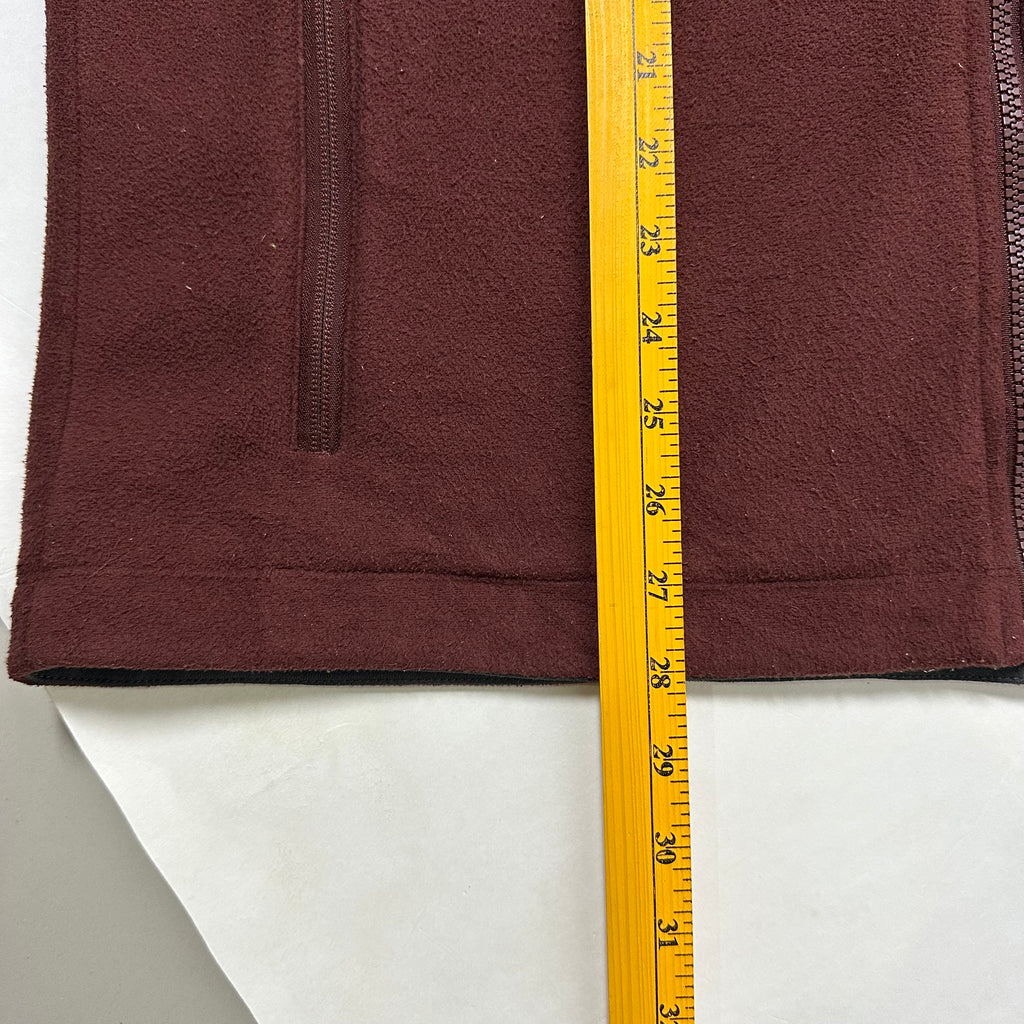 The North Face Chimborazo Fleece Jacket with Hood in Maroon (Size Large)
