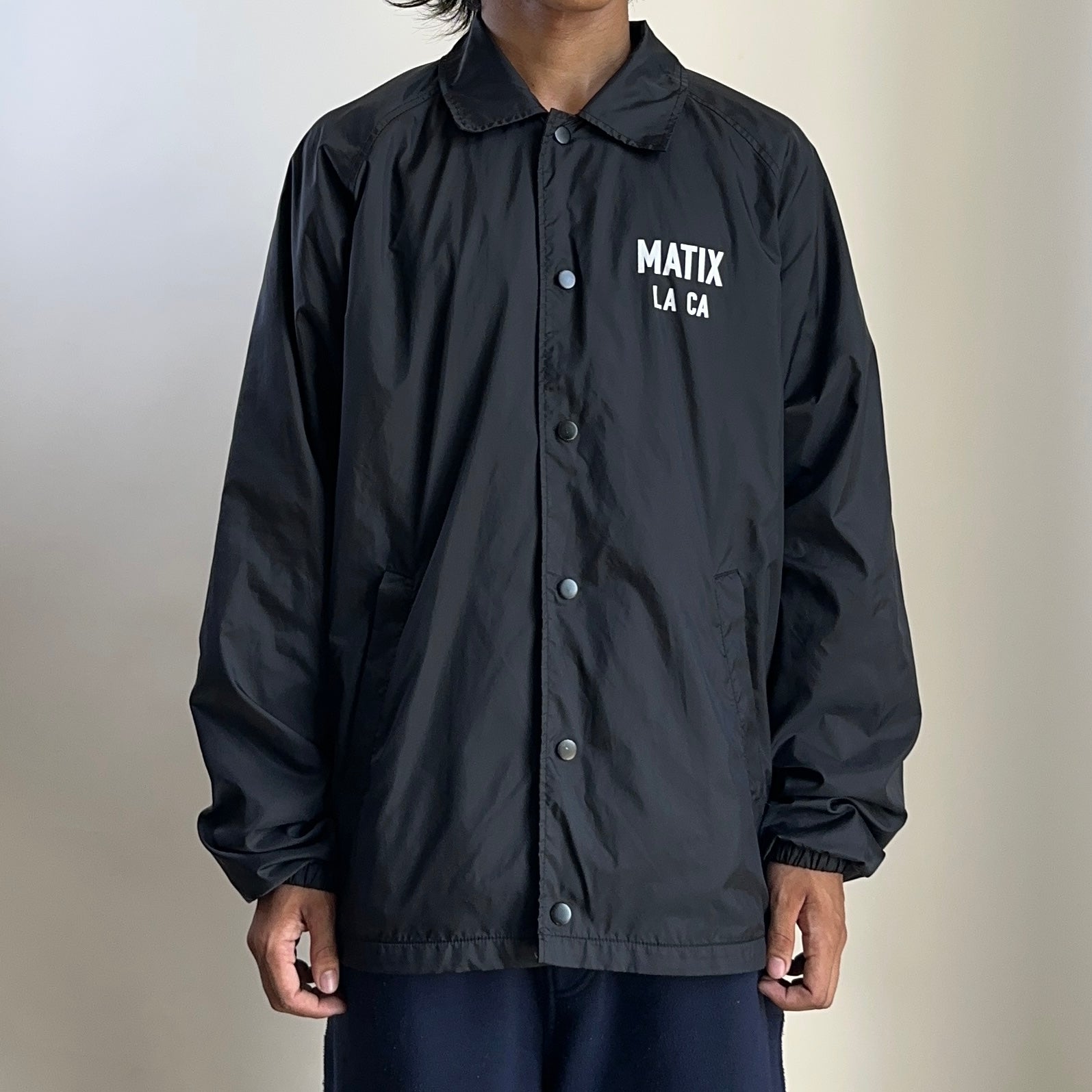 Matix Coach Jacket from the Compton Surf Club Collection Black Medium (Fits Large)