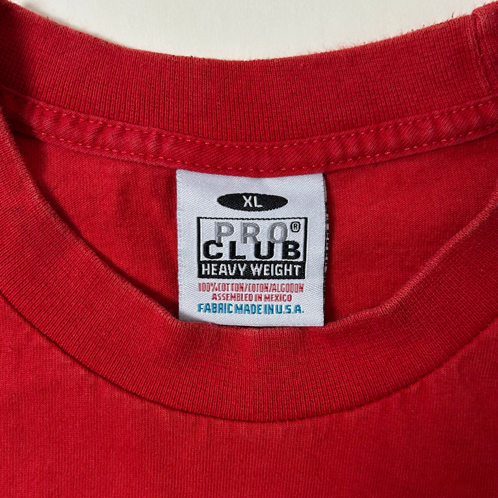 PRO CLUB Heavy Cotton T-shirt in Red (Size XL)