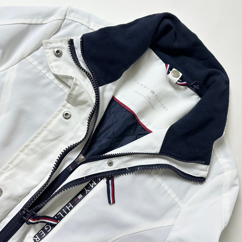 Tommy Hilfiger Women’s 3-in-1 All Weather System Jacket in White (Size Small)