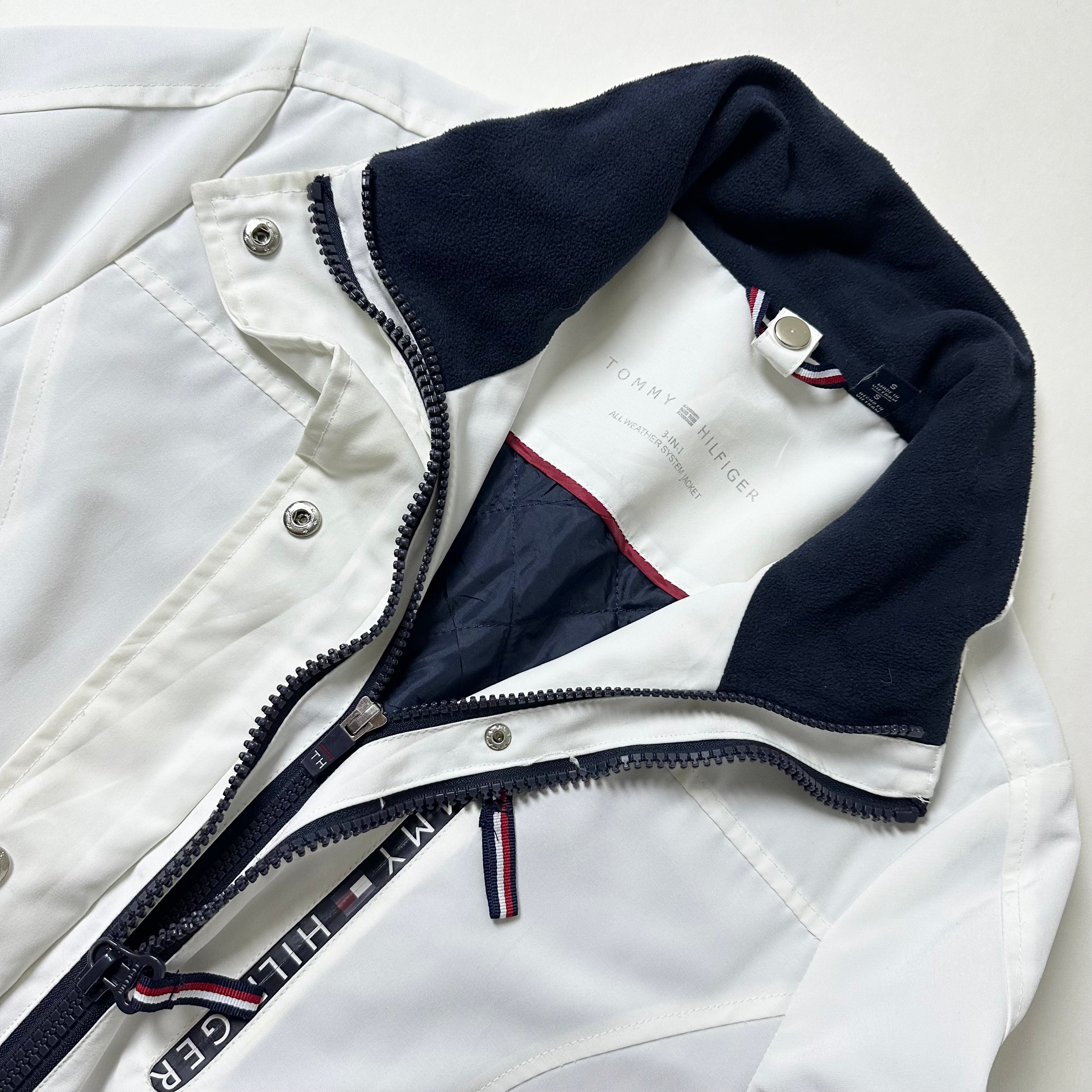 Tommy Hilfiger Women’s 3-in-1 All Weather System Jacket in White (Size Small)
