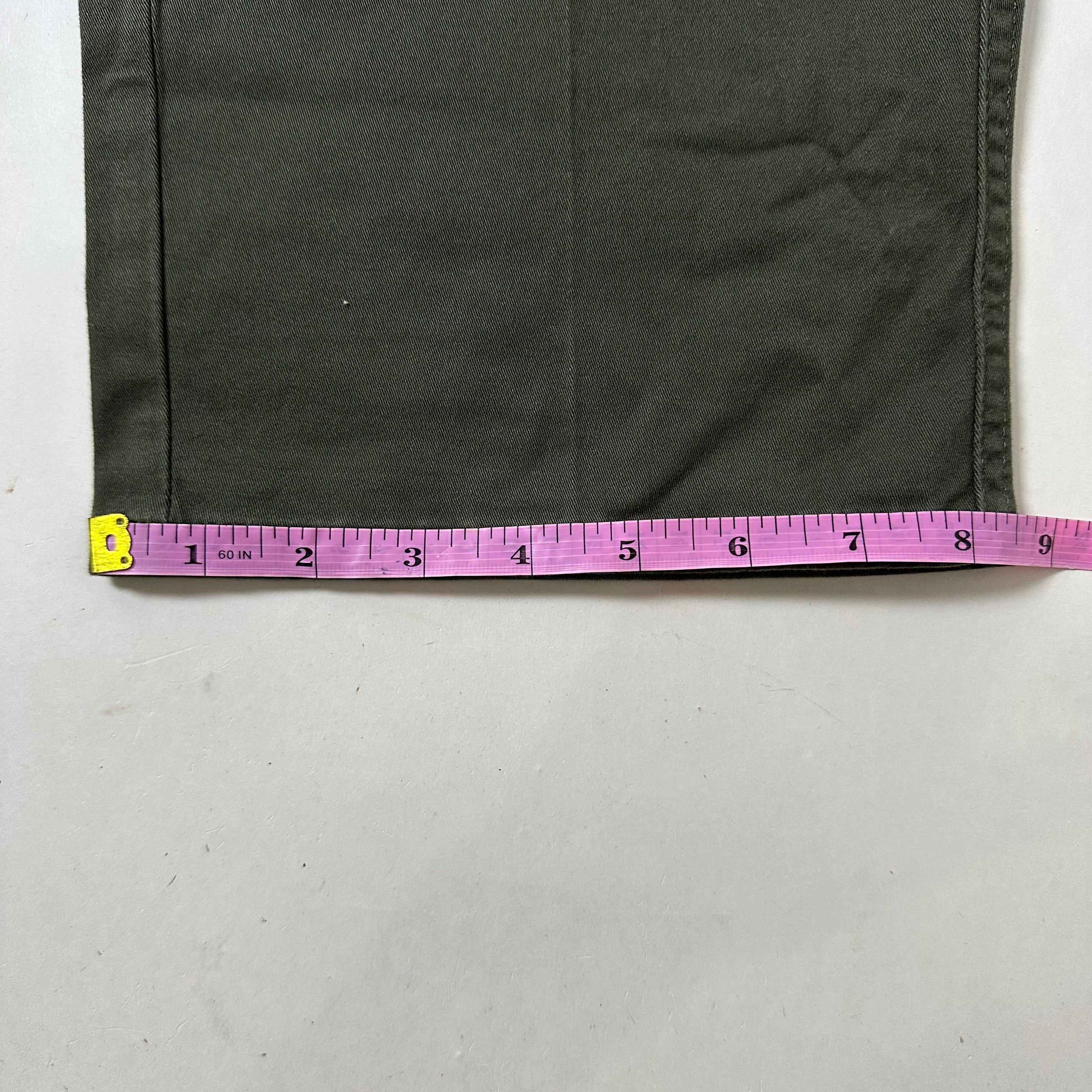 LEE Regular Straight Cargo Pants in Olive Green (Size 33-34)