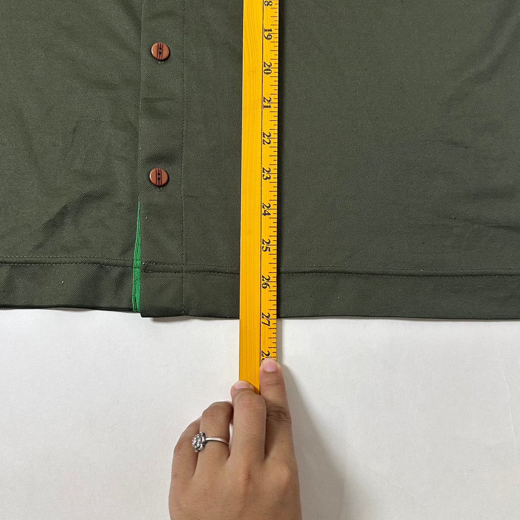 Adidas Y2k Short Sleeve Polo T-shirt in Olive Green Size XL (Best Fit Large)