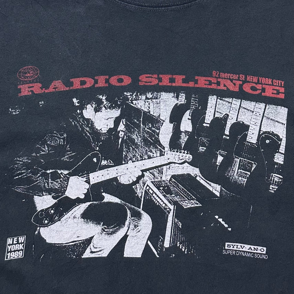 Brandy Melville/John Galt Radio Silence Graphic T-shirt in Black (Best Fit Large)