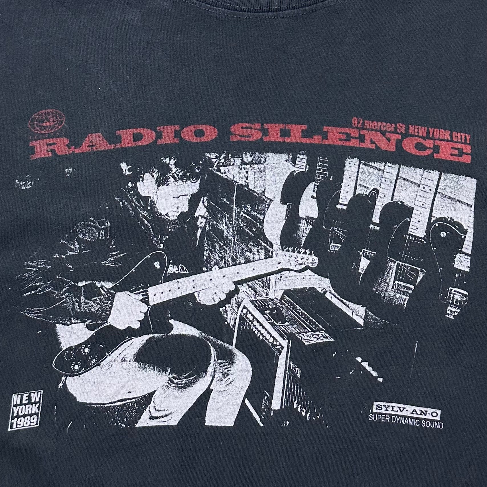 Brandy Melville/John Galt Radio Silence Graphic T-shirt in Black (Best Fit Large)