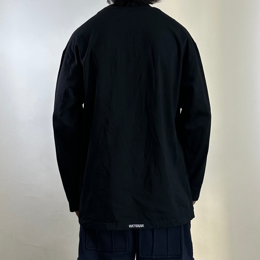 We11done Black Pearl Logo Long Sleeve Size Small (Fits Large) OFF only