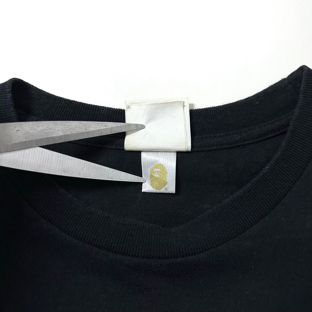 BAPE Pink Camo College Tee in Black (Size Medium)