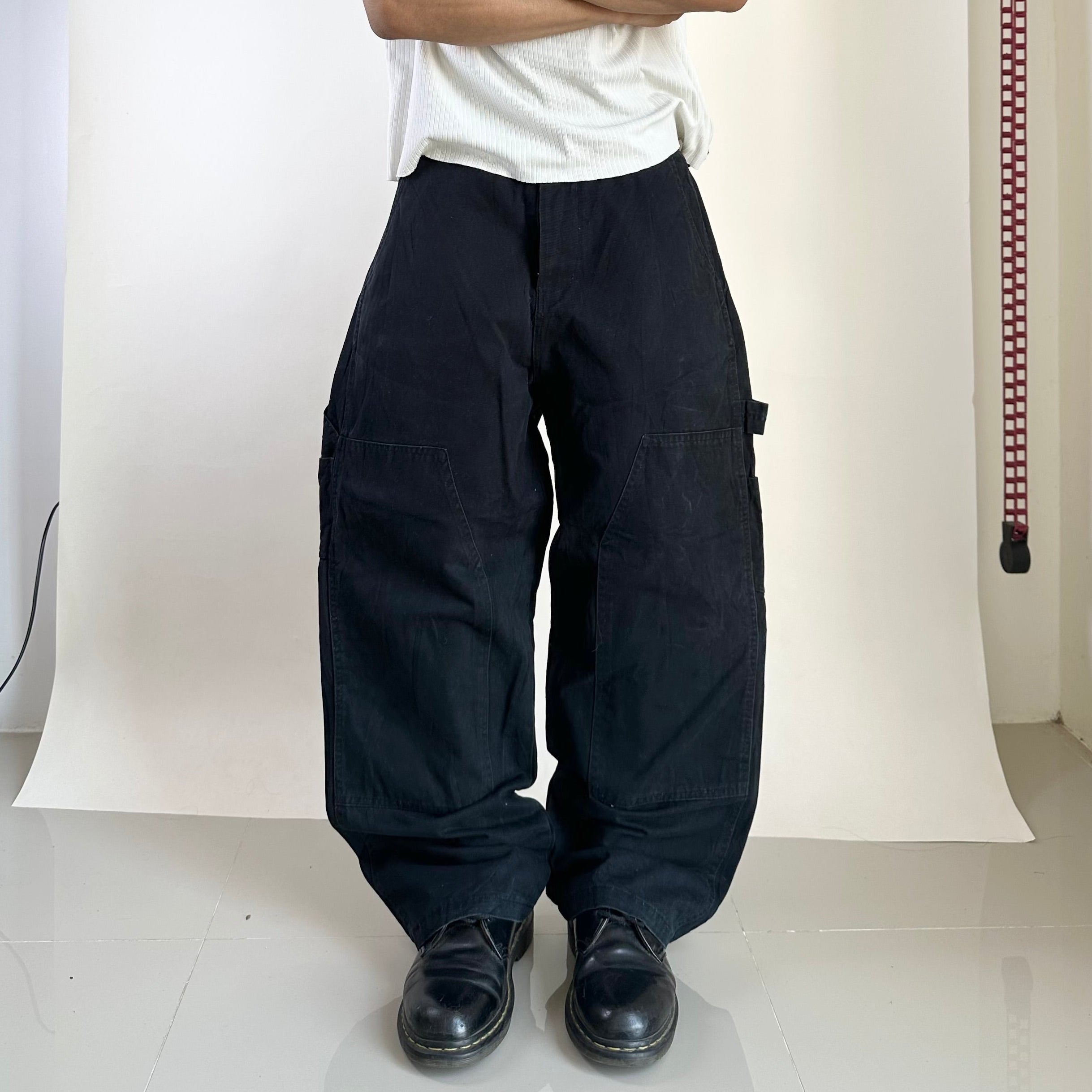 GOOJI DOUBLE KNEE CARPENTER PANTS BLACK (SIZE 32) - SOLD