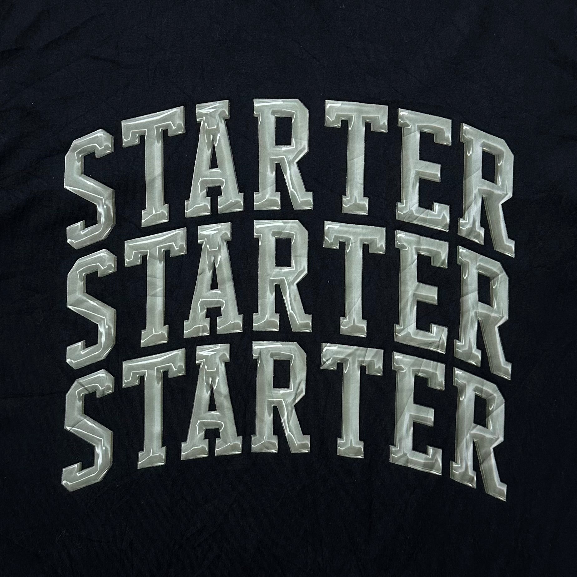 STARTER Multi-Logo T-shirt in Black Size Medium (Fits Large)