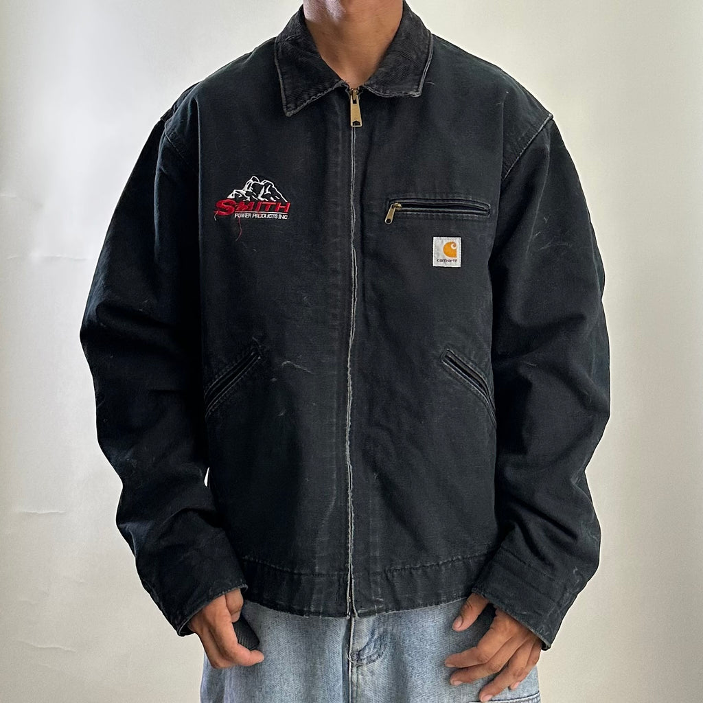 Vintage 2006 Carhartt J01 Detroit Jacket in Black (Size Medium) Boxy Fit