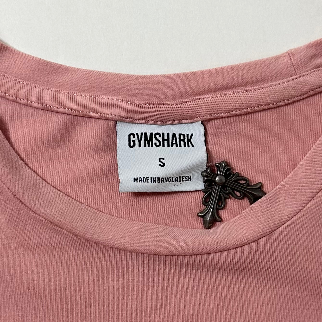 Gymshark Sharkhead Infill T-shirt in Pastel Pink (Size Small)
