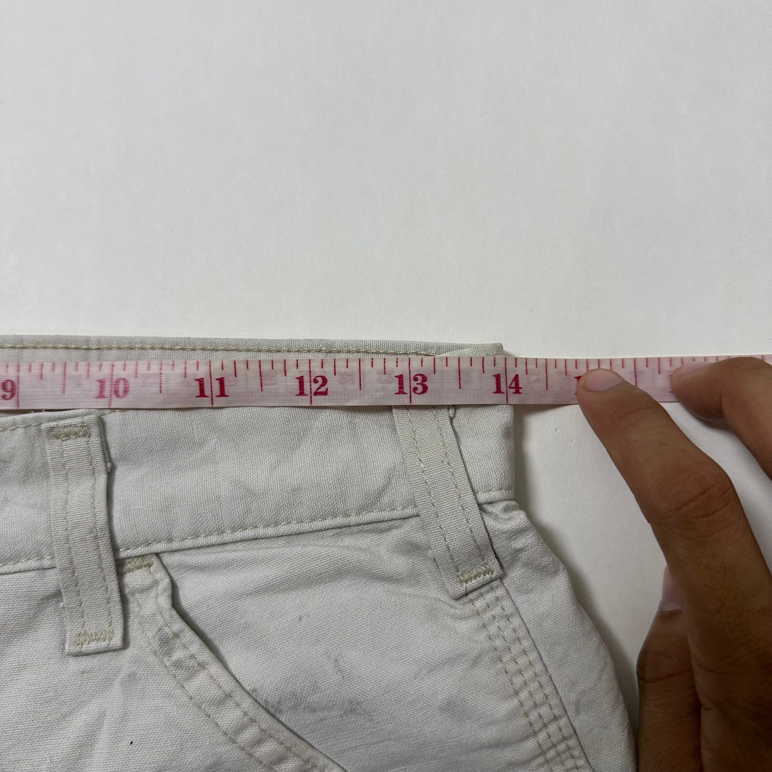 Vintage Carhartt Original Fit Carpenter Shorts Beige Size 28