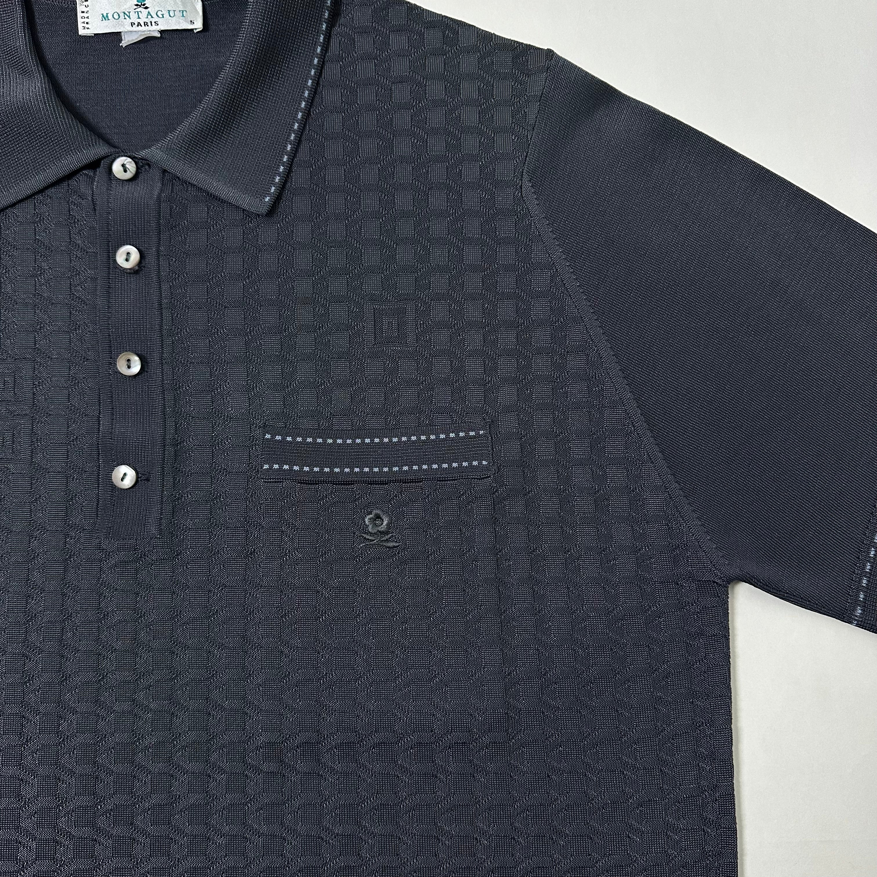 Montagut Paris Short-sleeved Polo Shirt in dark gray (Size 5, Large)