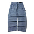 Random Baggy Denim Carpenter Pants in Light Wash (Size 34)