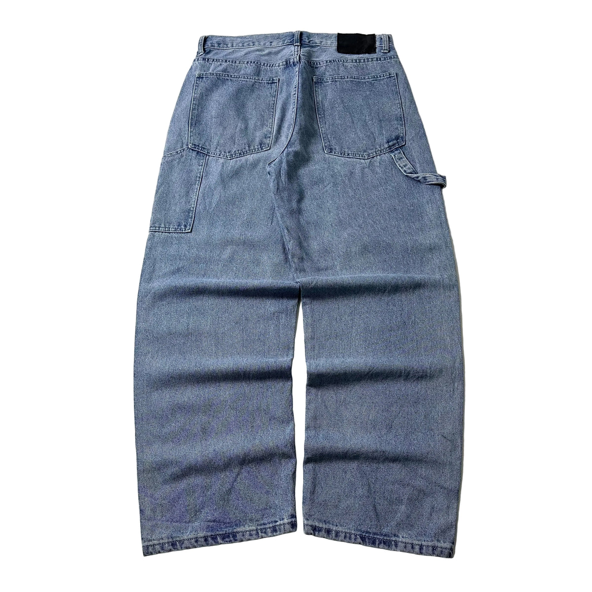 Random Baggy Denim Carpenter Pants in Light Wash (Size 34)