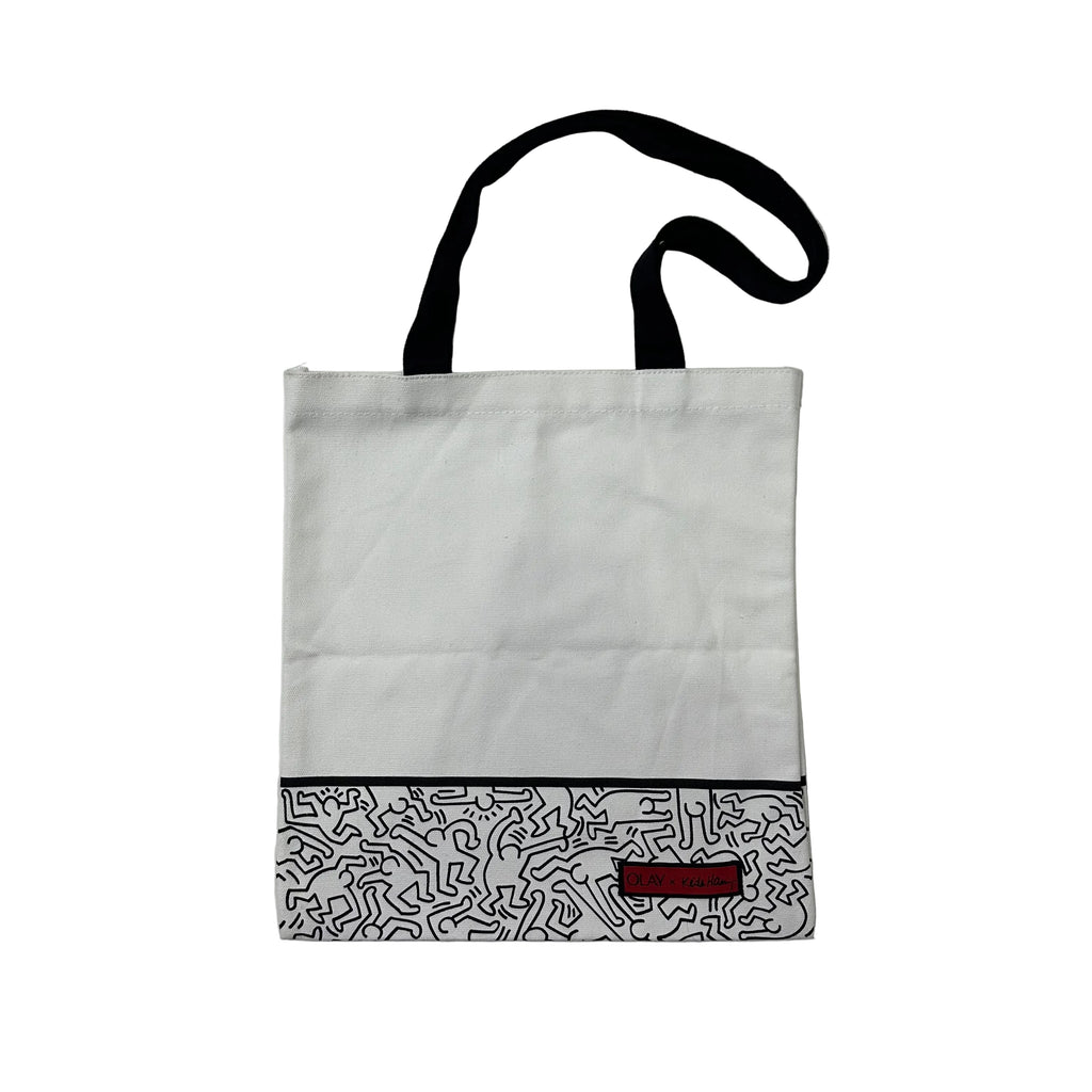 Keith Haring x Olay Tote Bag in White