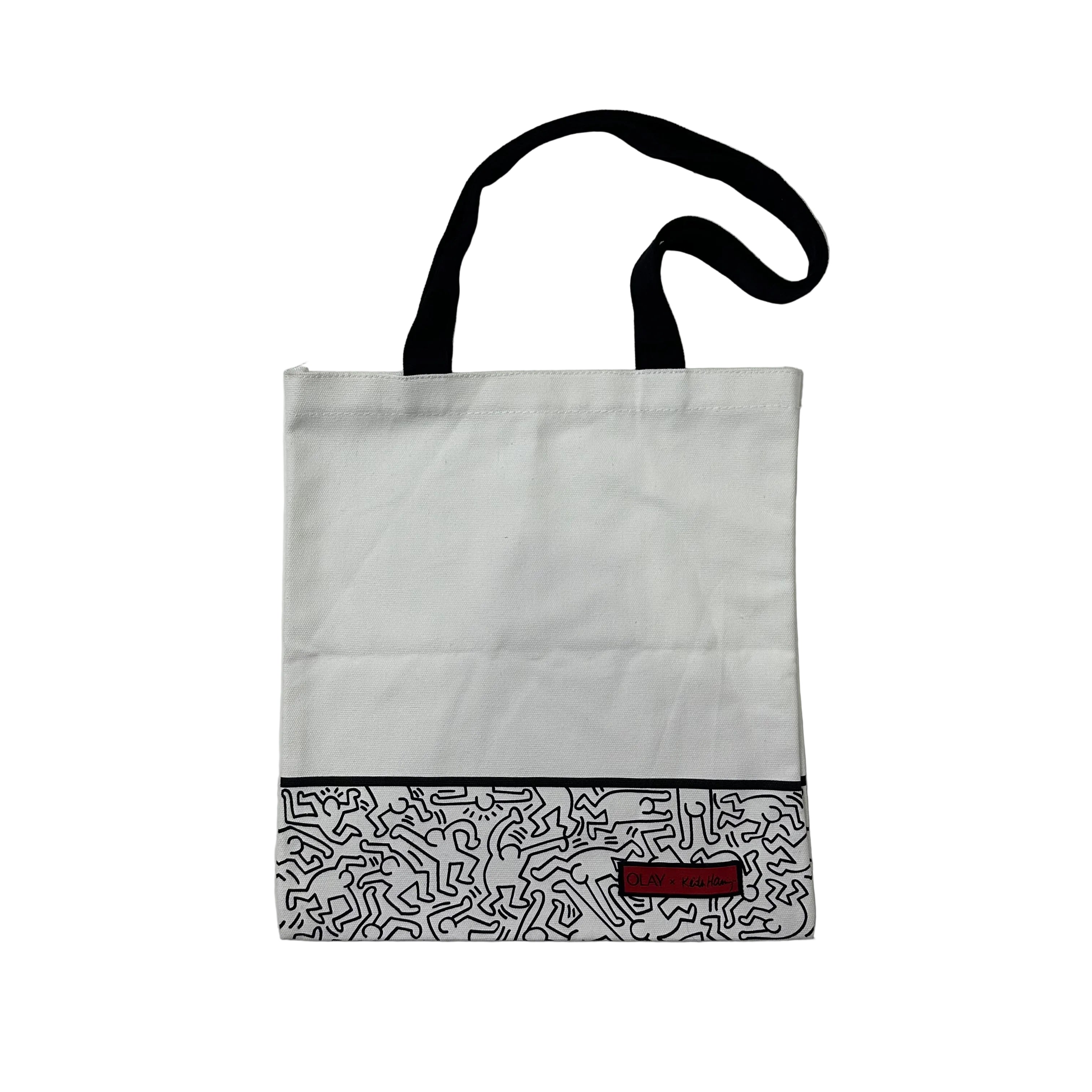 Keith Haring x Olay Tote Bag in White