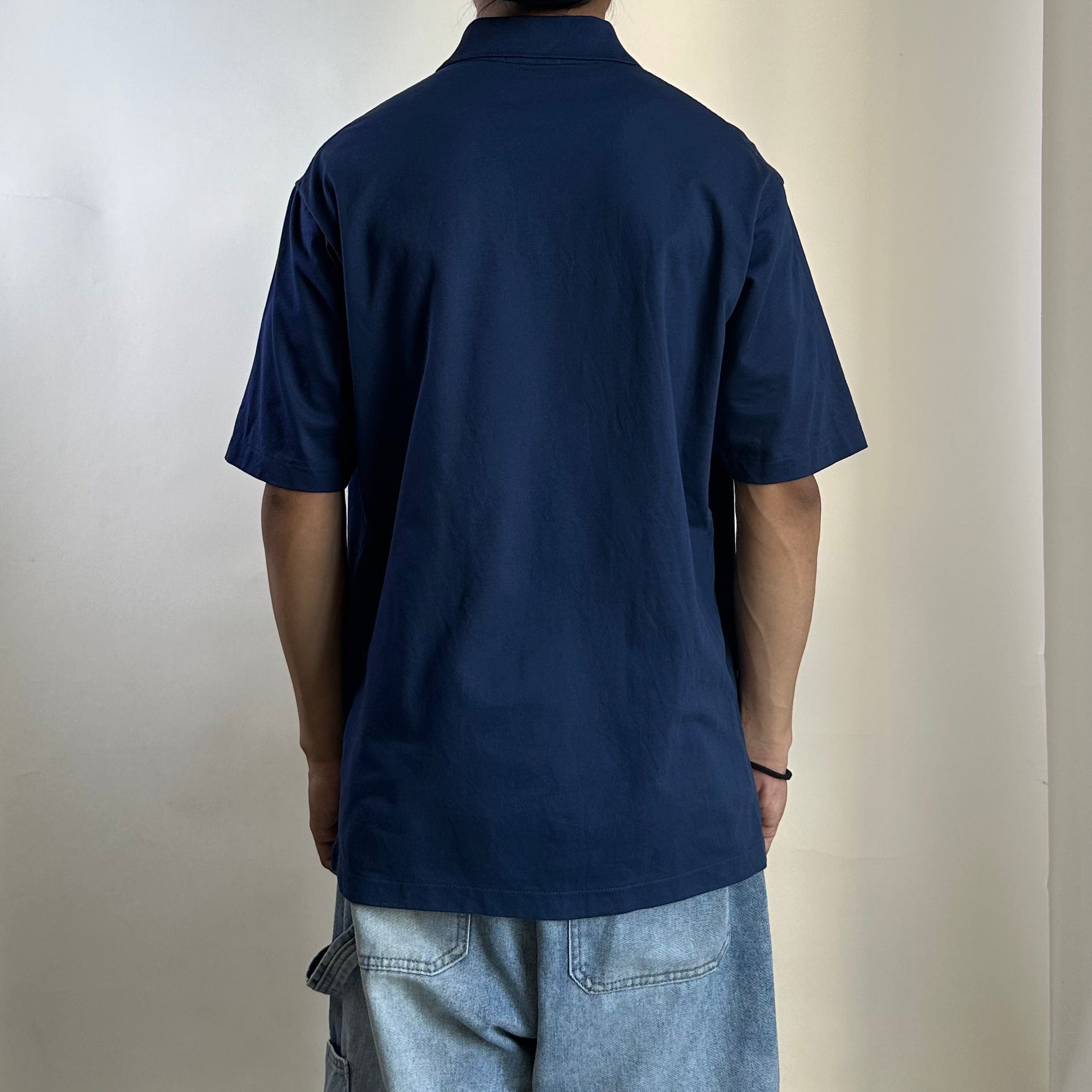 Uniqlo Short Sleeve Polo in Navy (Size Medium)