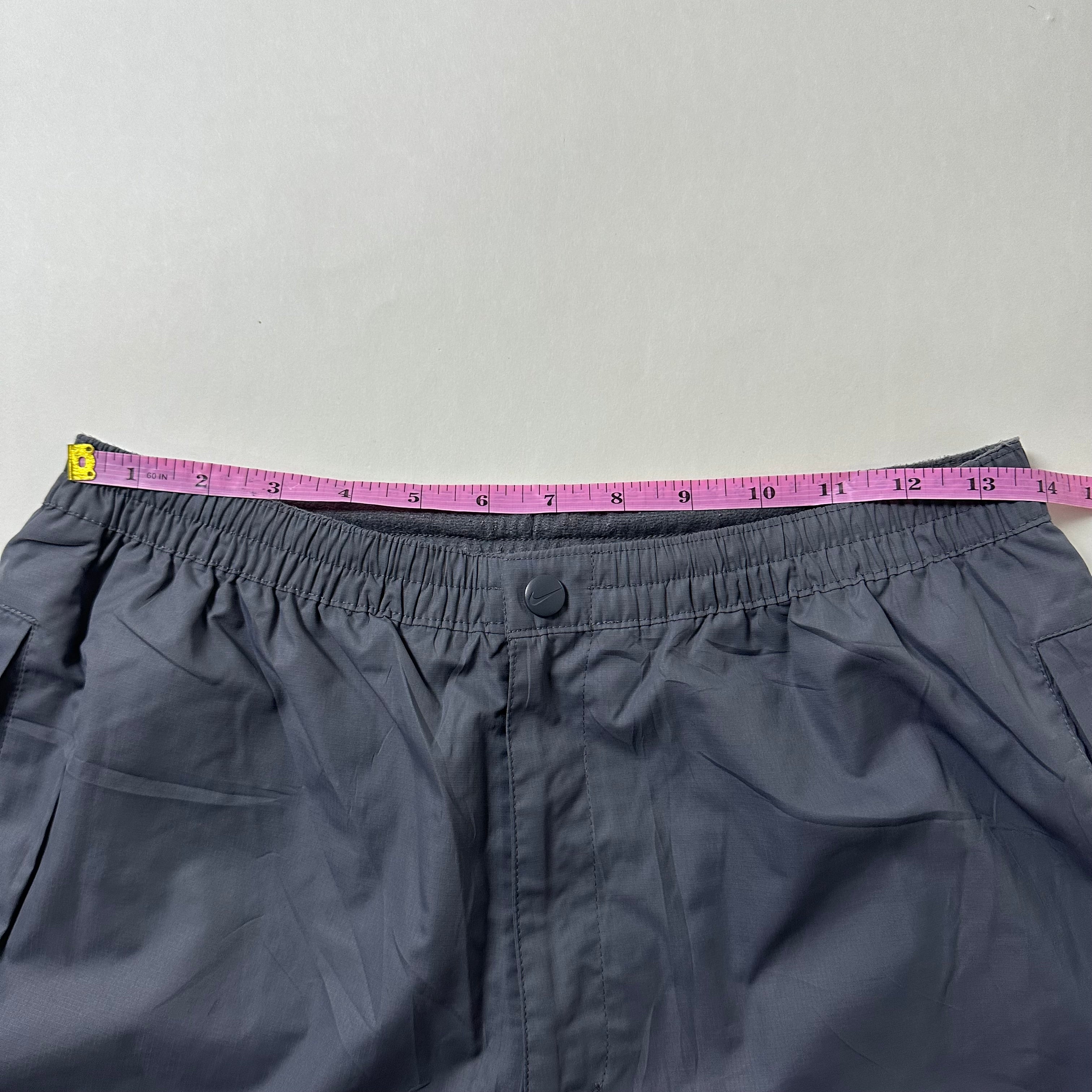 Vintage Y2K Nike Track Pants in Gray (Size 26-34)