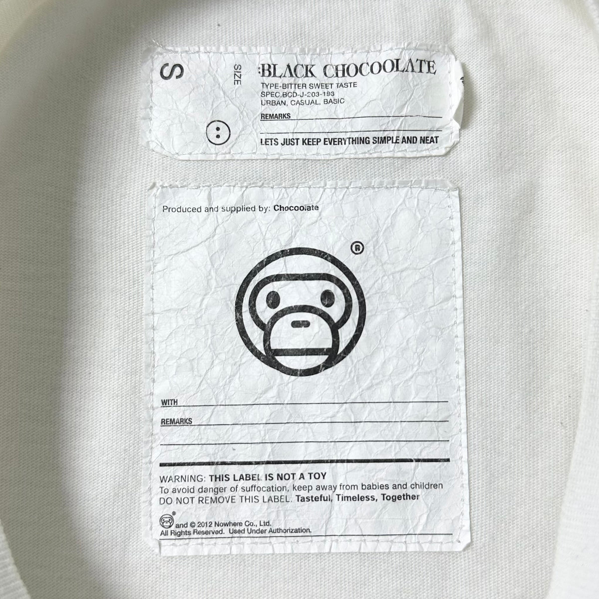 Baby Milo by Chocoolate T-Shirt in White Size Small (Fits Medium)