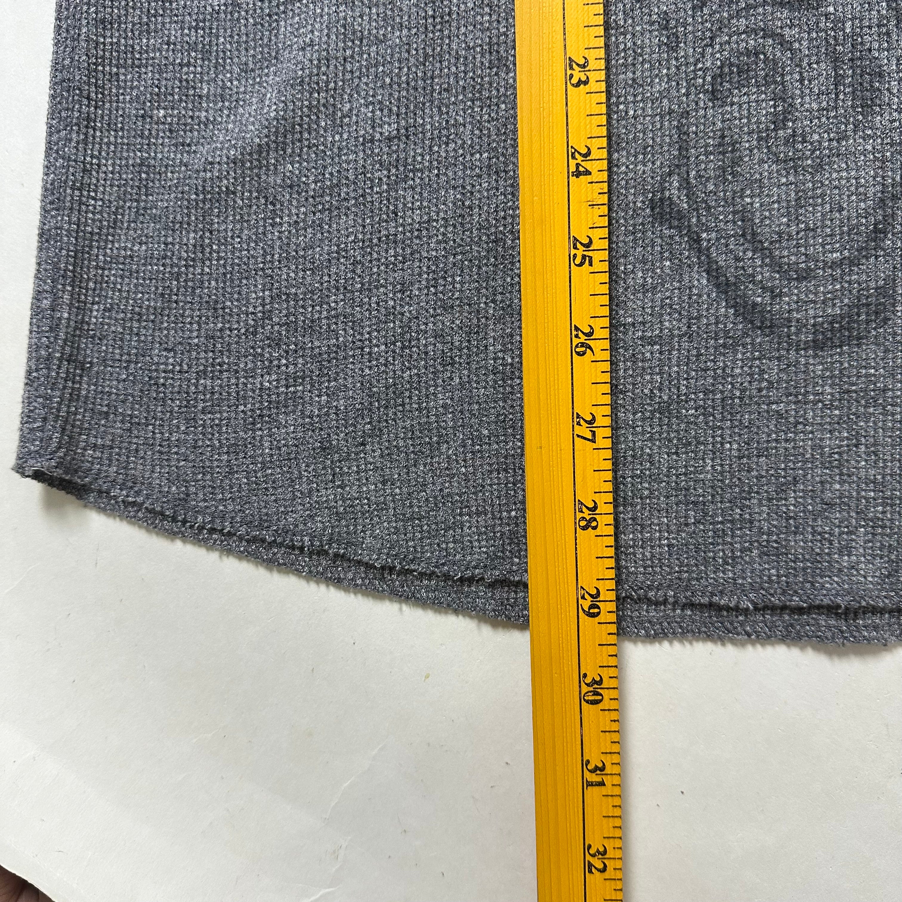 Y2K Hurley Waffle-knit Longsleeve Shirt in Gray Medium (Fits Large)