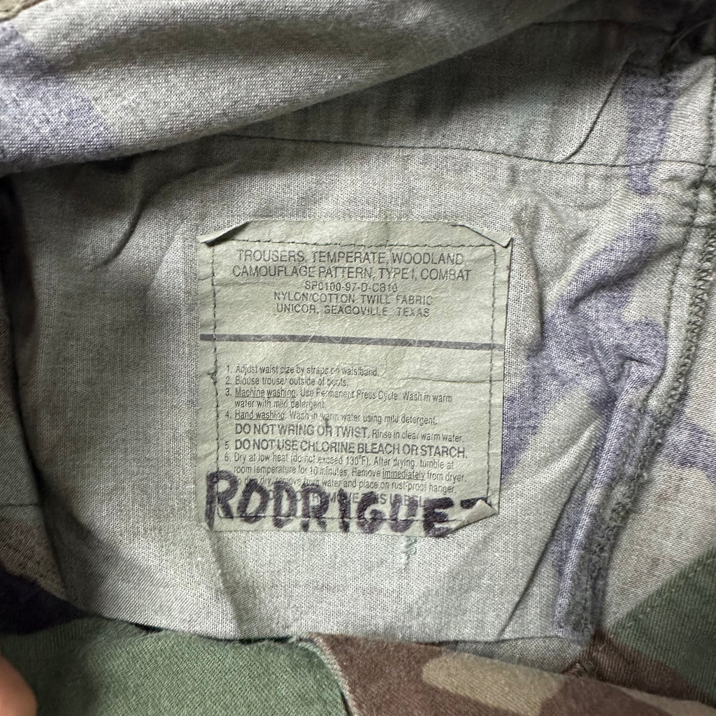 Vintage 1997 Woodland Camouflage Cargo Pants (Size 31-35) — SOLD