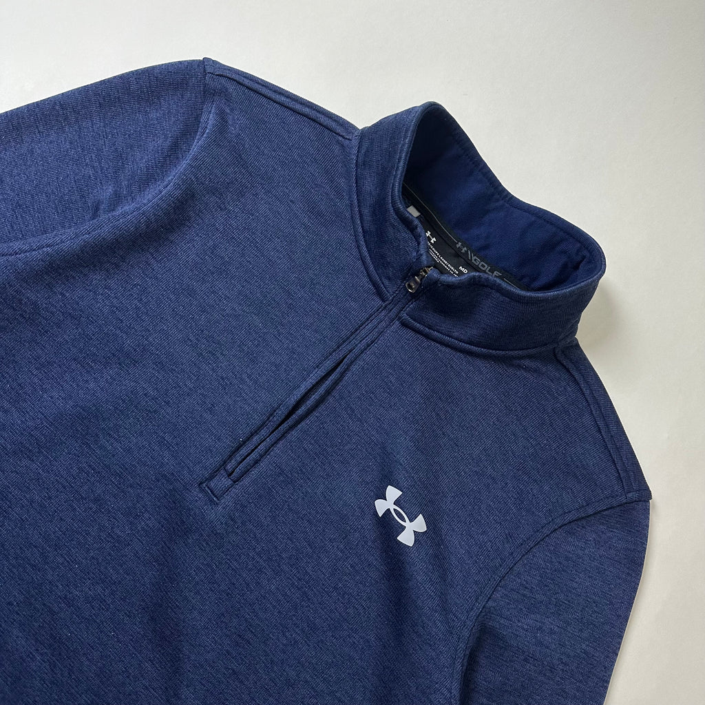 Under Armour Golf Quarter-zip Sweater in Blue (Size Medium)