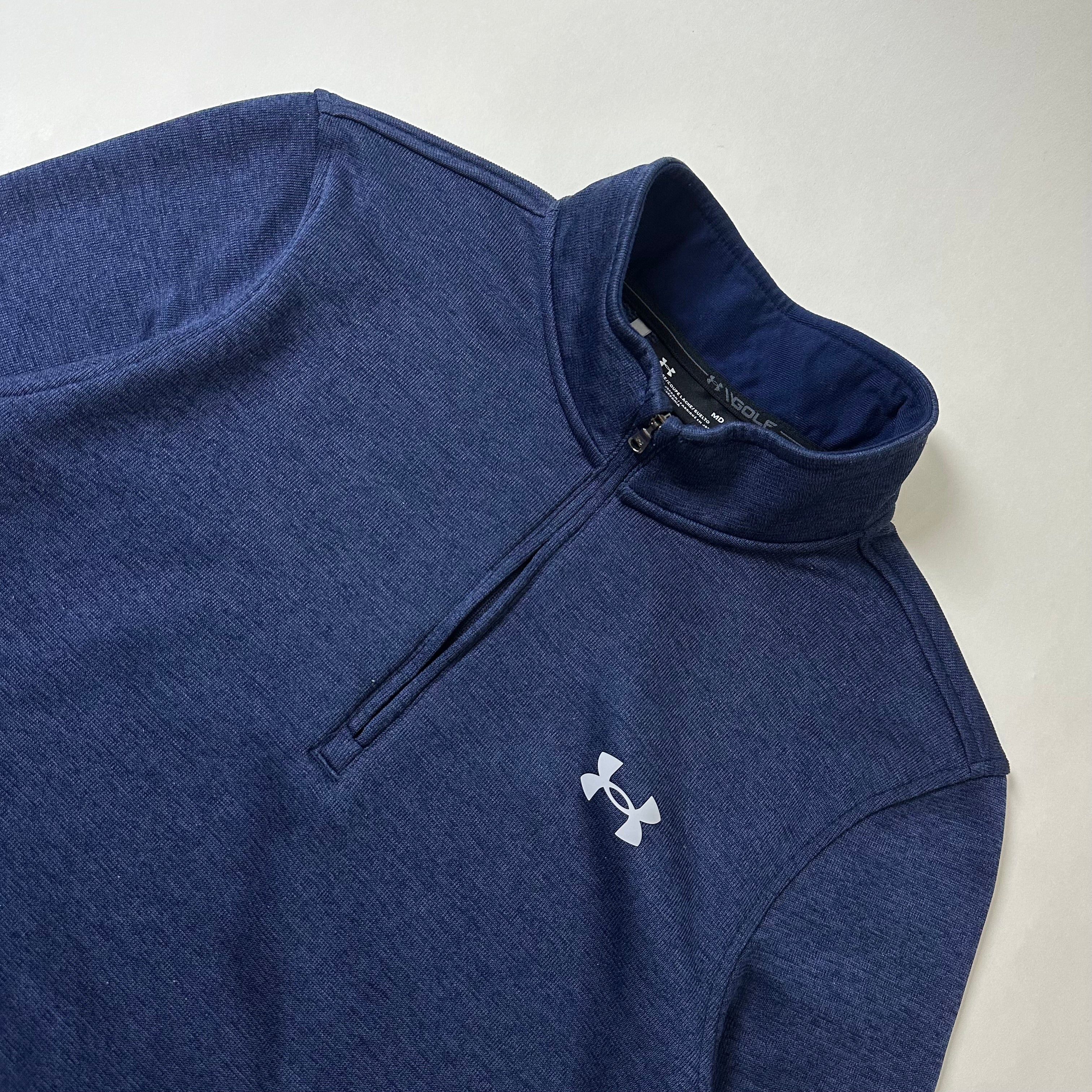 Under Armour Golf Quarter-zip Sweater in Blue (Size Medium)