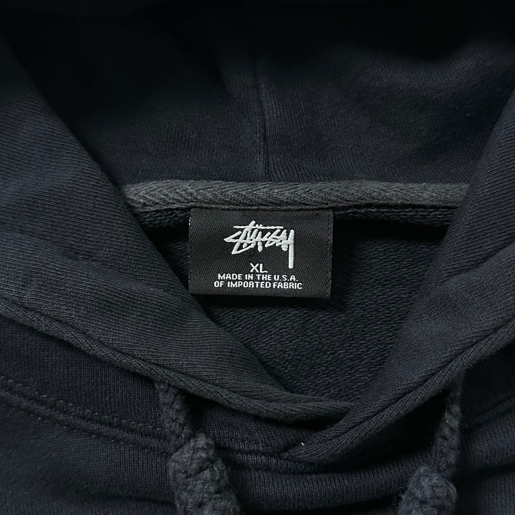 Stussy World Tour Hoodie Jacket in Black Size XL (Best Fit Large)