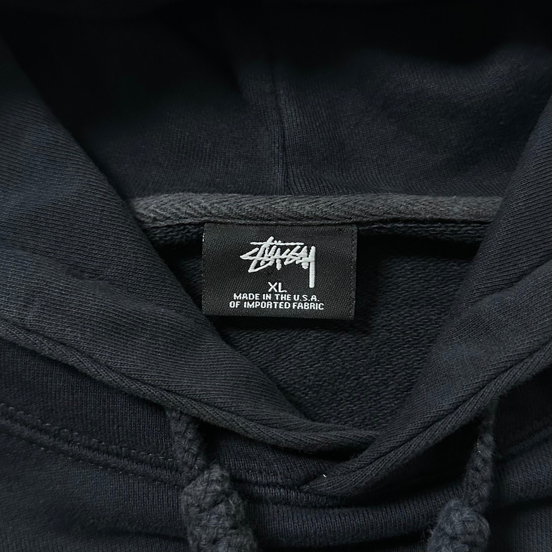Stussy World Tour Hoodie Jacket in Black Size XL (Best Fit Large)
