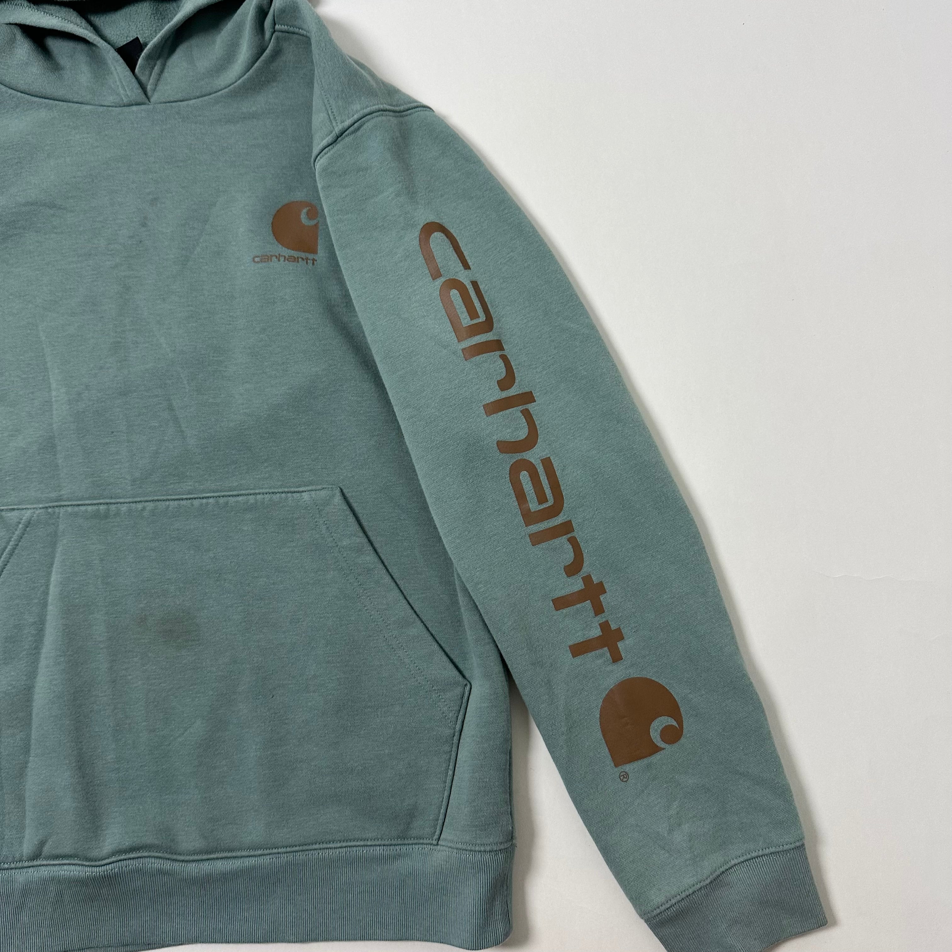 Carhartt Script Hoodie Jacket in Pale Green (Best fit Medium)