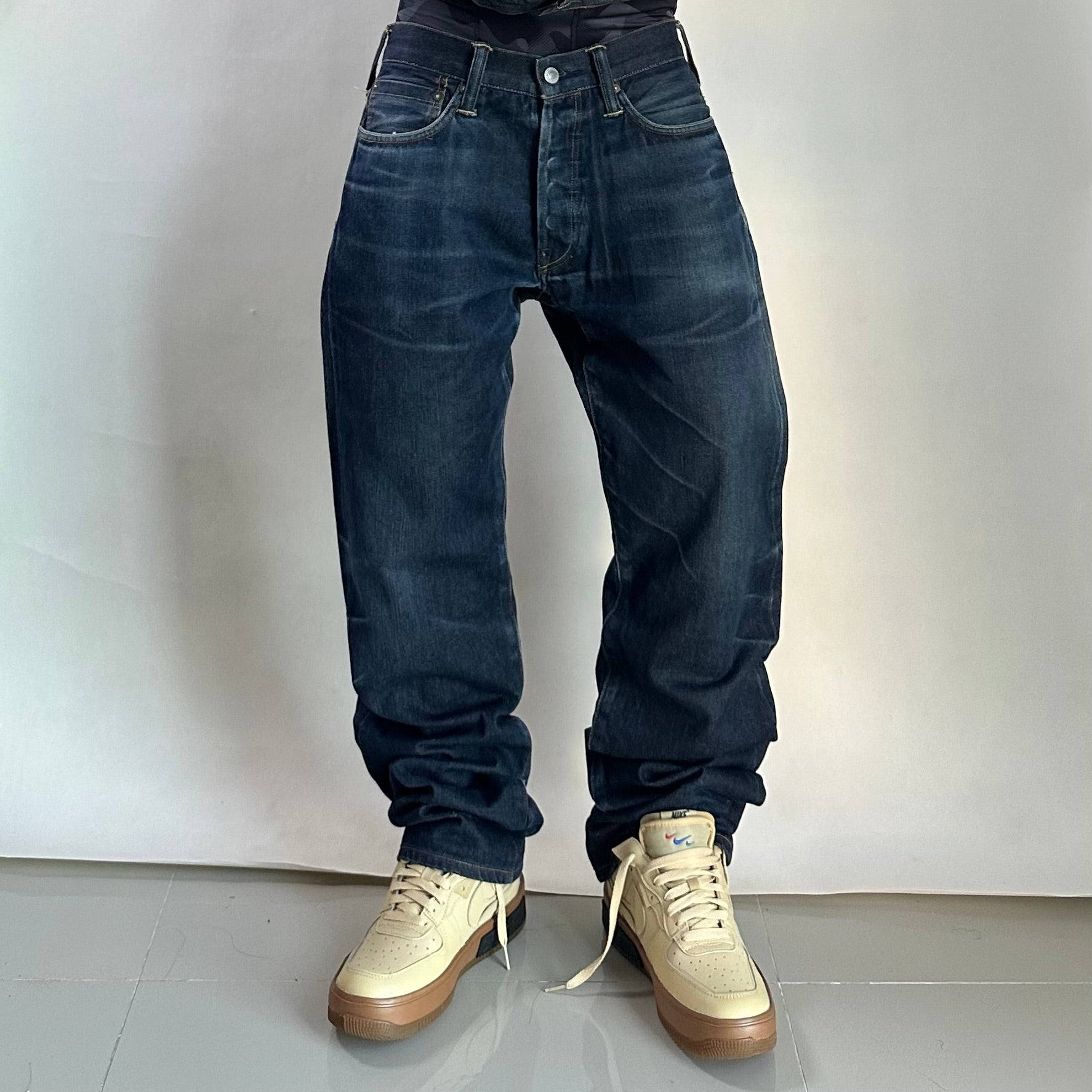 Evisu Big Daicock Mechanical Motif Selvedge Denim Size 30-32