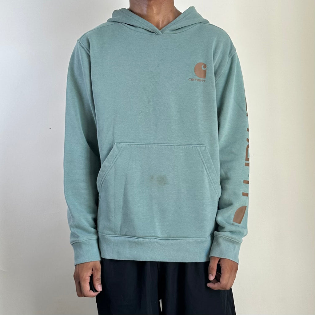 Carhartt Script Hoodie Jacket in Pale Green (Best fit Medium)
