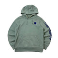 Carhartt Script Hoodie Jacket in Pale Green with yellow stains (Size Small)